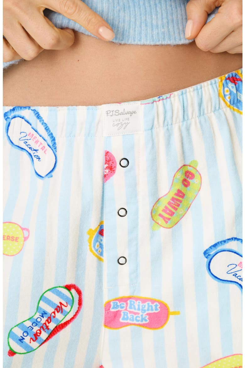 Flannel Pajama Pants, Alternate, color, BREEZE