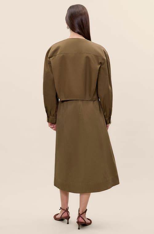 Rebecca Taylor Aria Twill Jacket In Green