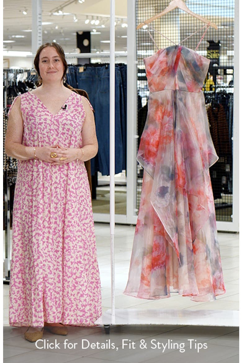 Floral Print Strap Ballgown video