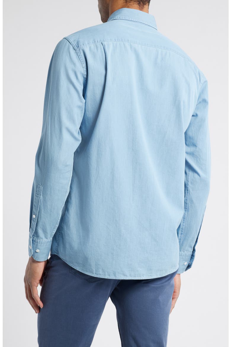 Crown Crafted Elio Cotton Button-Up Shirt, Alternate, color, LIGHT INDIGO