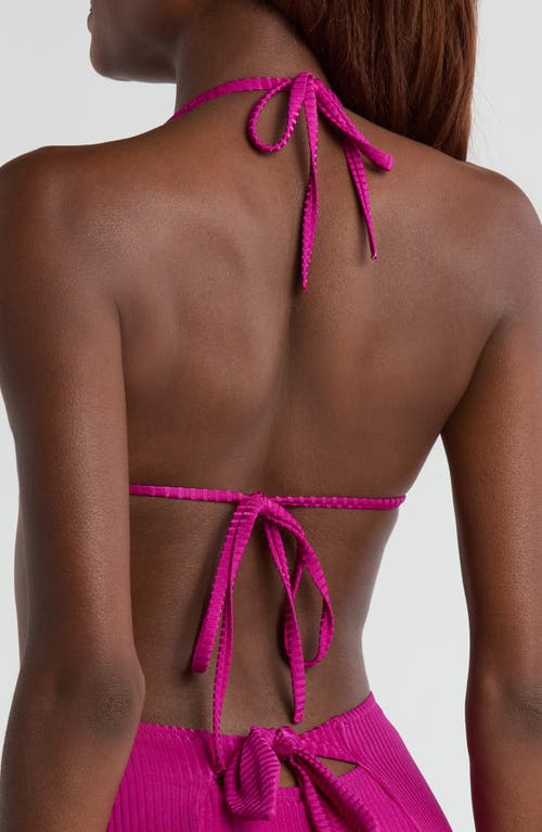 Lemlem Malia Triangle Bikini Top In Beri Magenta