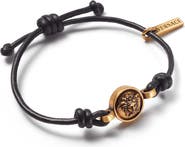 Versace Men's Leather Slide Bracelet
