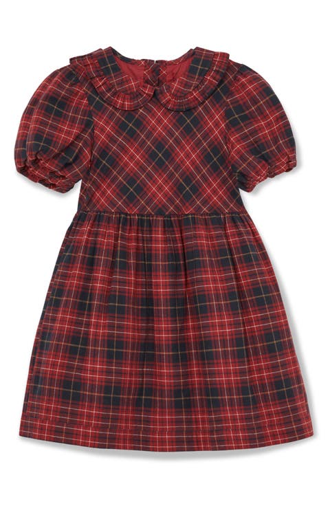 Kids' Demi Plaid Collared Cotton Dress (Little Kid & Big Kid)