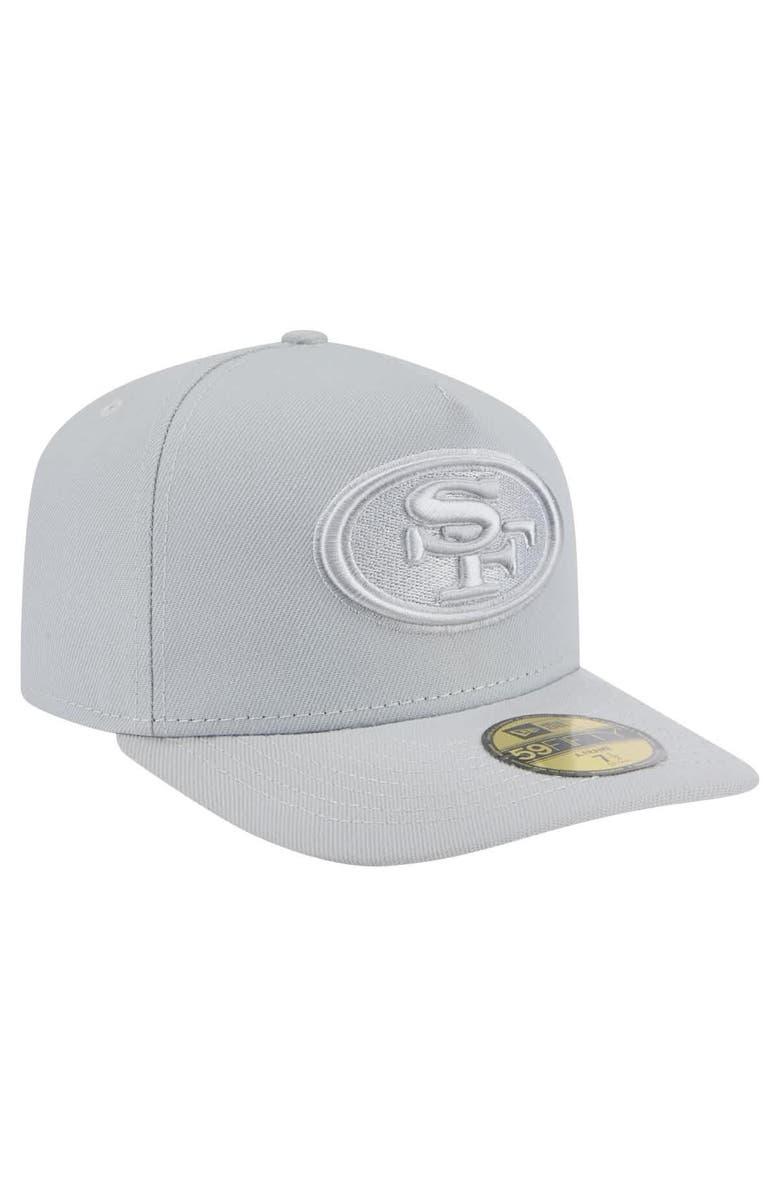 New Era Men's New Era Gray San Francisco 49ers Color Pack A-Frame 59FIFTY Fitted Hat, Alternate, color, 