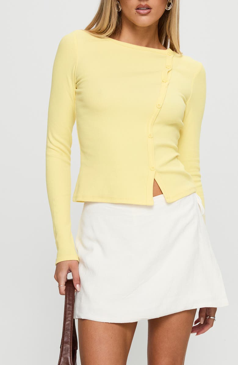 Princess Polly Gulliver Side Tie Linen Blend Miniskort, Alternate, color, White