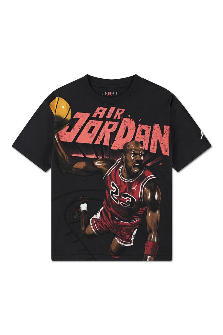 Kids' Air Jordan Slam Dunk Graphic T-Shirt, Main, color, OFF NOIR