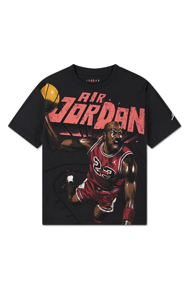 Jordan Kids' Air Jordan Slam Dunk Graphic T-Shirt, Main, color, Off Noir