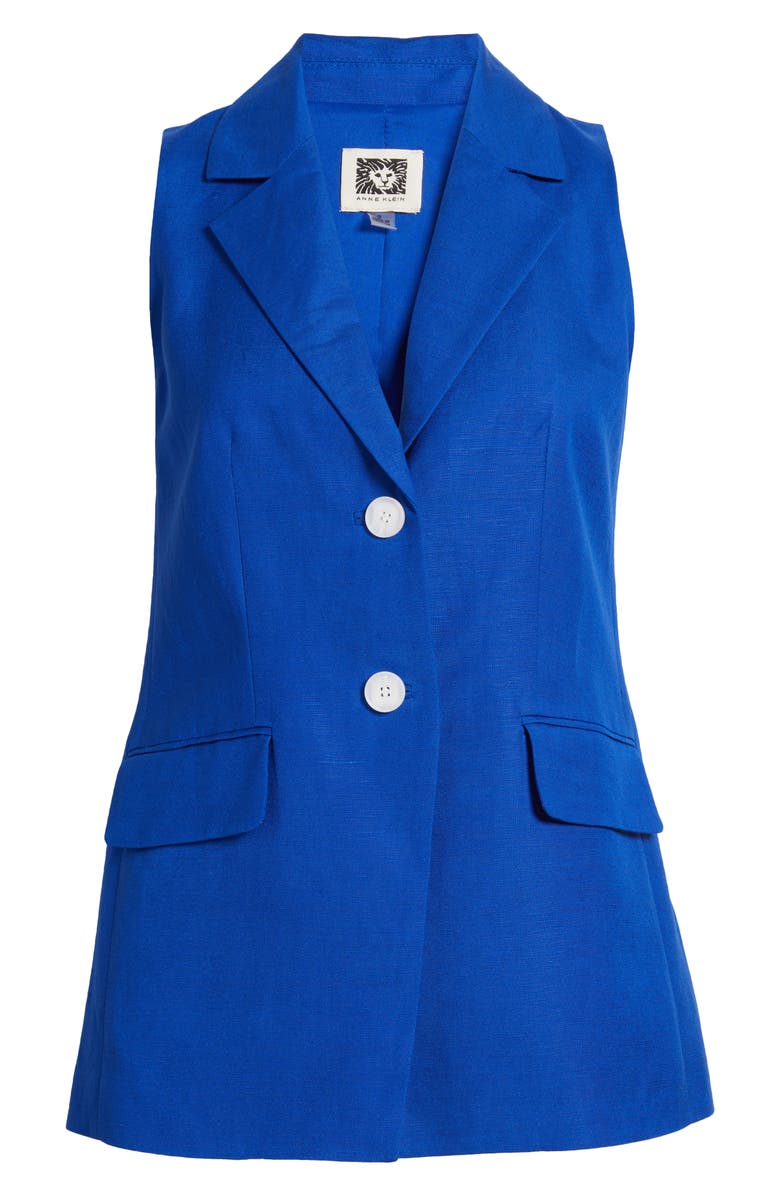 Anne Klein Linen Blend Vest, Alternate, color, 
