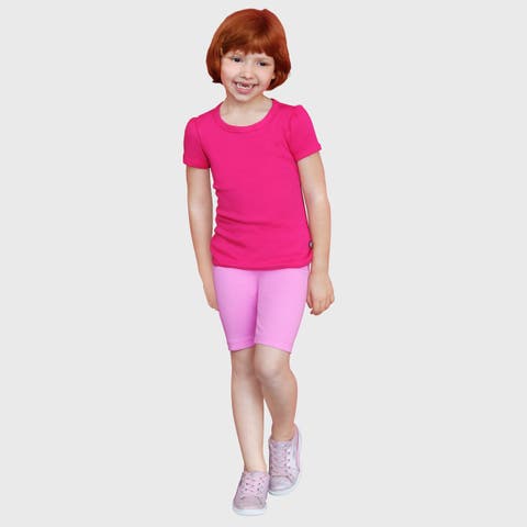 Girls 100% Cotton Short Sleeve Puff Classic Fit Tee (Toddler/Kids)