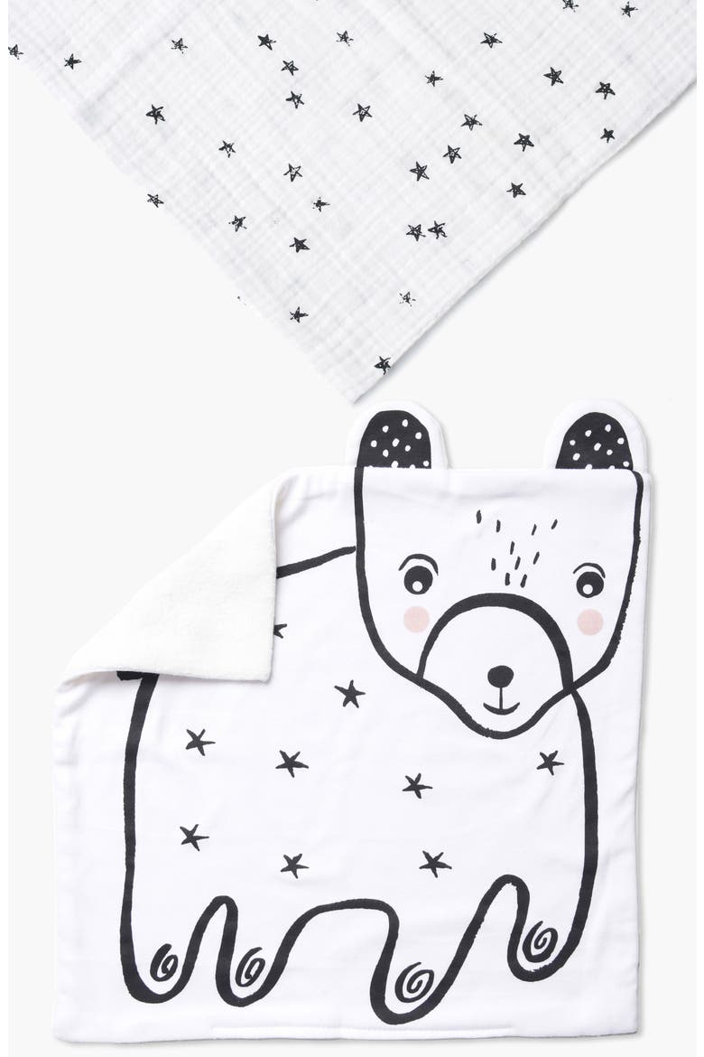 Stars Swaddle and Bear Snuggle Blanket Bundle, Alternate, color, Stars