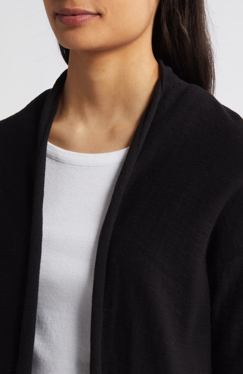 Caslon<sup>®</sup> Cotton & Linen Open Front Cardigan, Alternate, color, 
