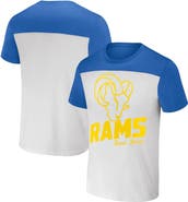 NFL X DARIUS RUCKER Men's NFL x Darius Rucker Collection by Fanatics White/Royal Los Angeles Rams Colorblocked T-Shirt