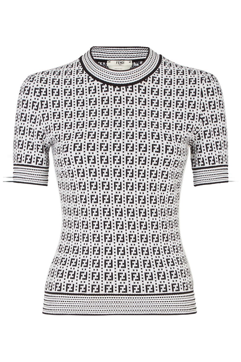 Logo Short Sleeve Jersey Top, Main, color, WHITE