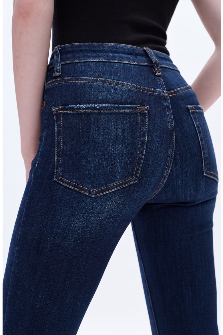 Release Hem Mid Rise Flare Jeans, Alternate, color, DARK BLUE