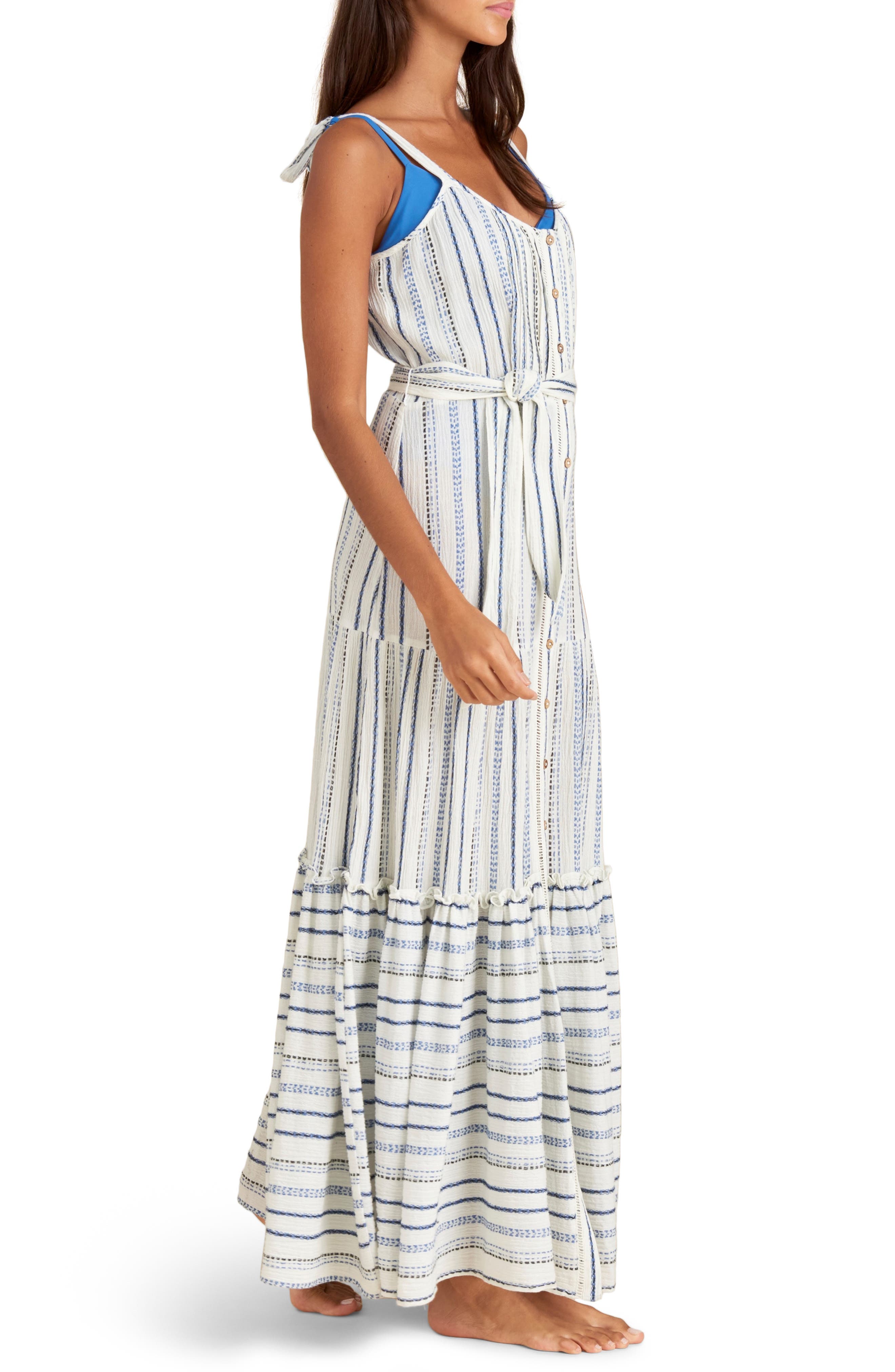 Veronica Beard Sleeveless Tie Shoulder Cover-Up Maxi Dress (Women ...
