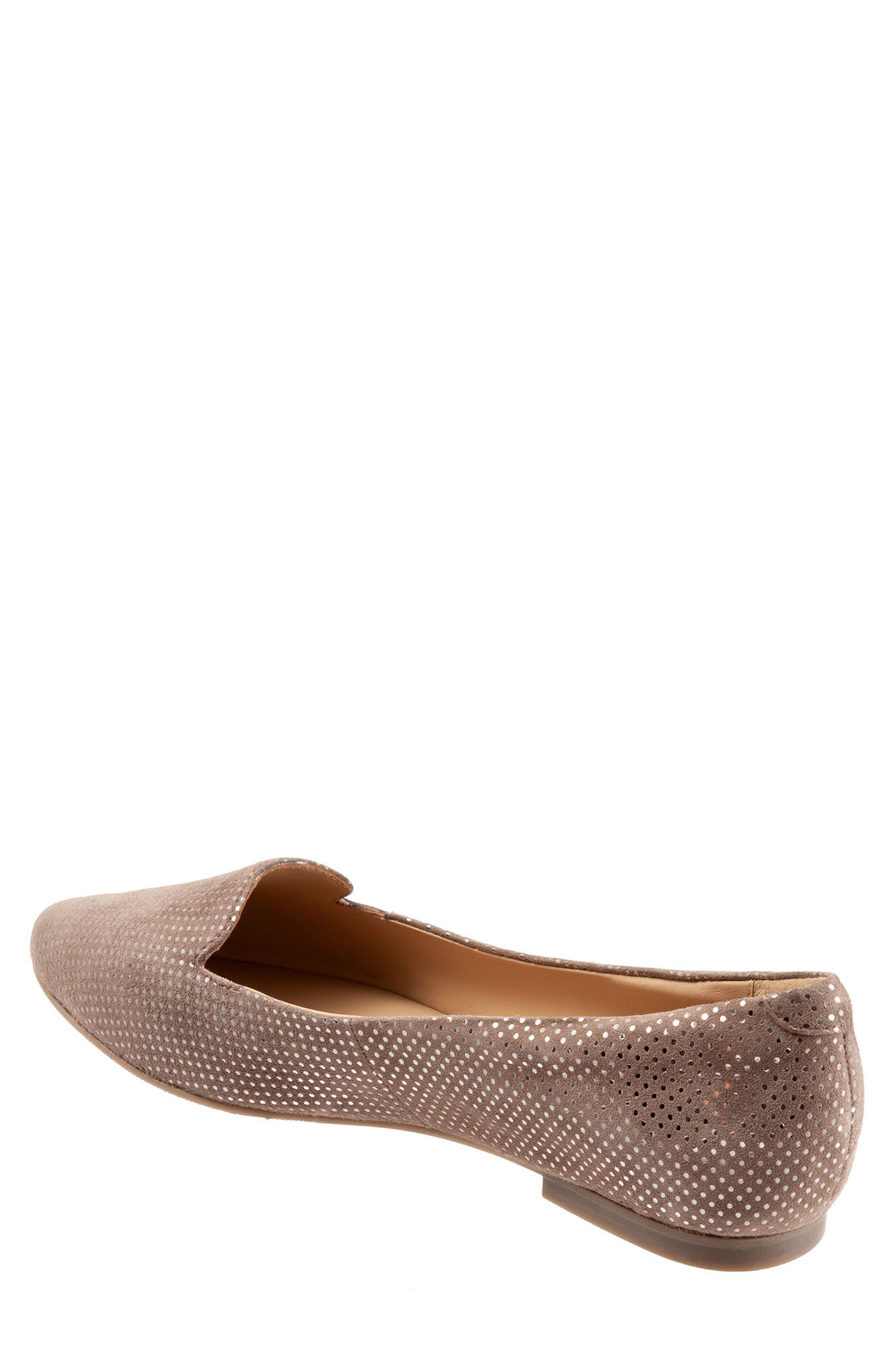 Harlowe Flat, Alternate, color, TAUPE DOT SUEDE
