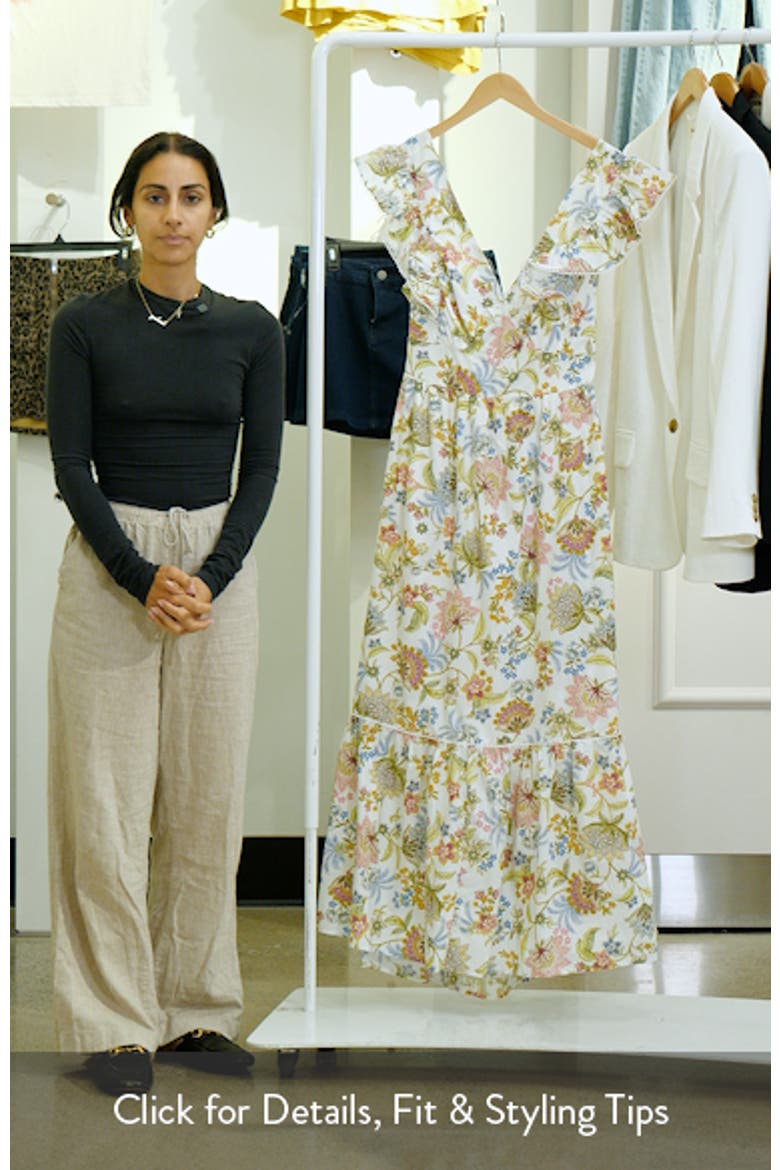 Pany Floral Mawar Ruffle Sleeve Cotton Maxi Dress video