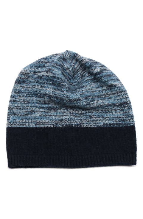 Melange Cashmere Cuff Beanie