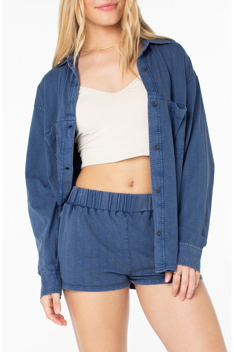 Sandpiper Cotton Button-Up Shirt, Main, color, SARGASSO
