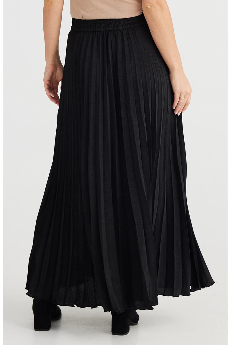 Alias Pleated Maxi Skirt, Alternate, color, BLACK