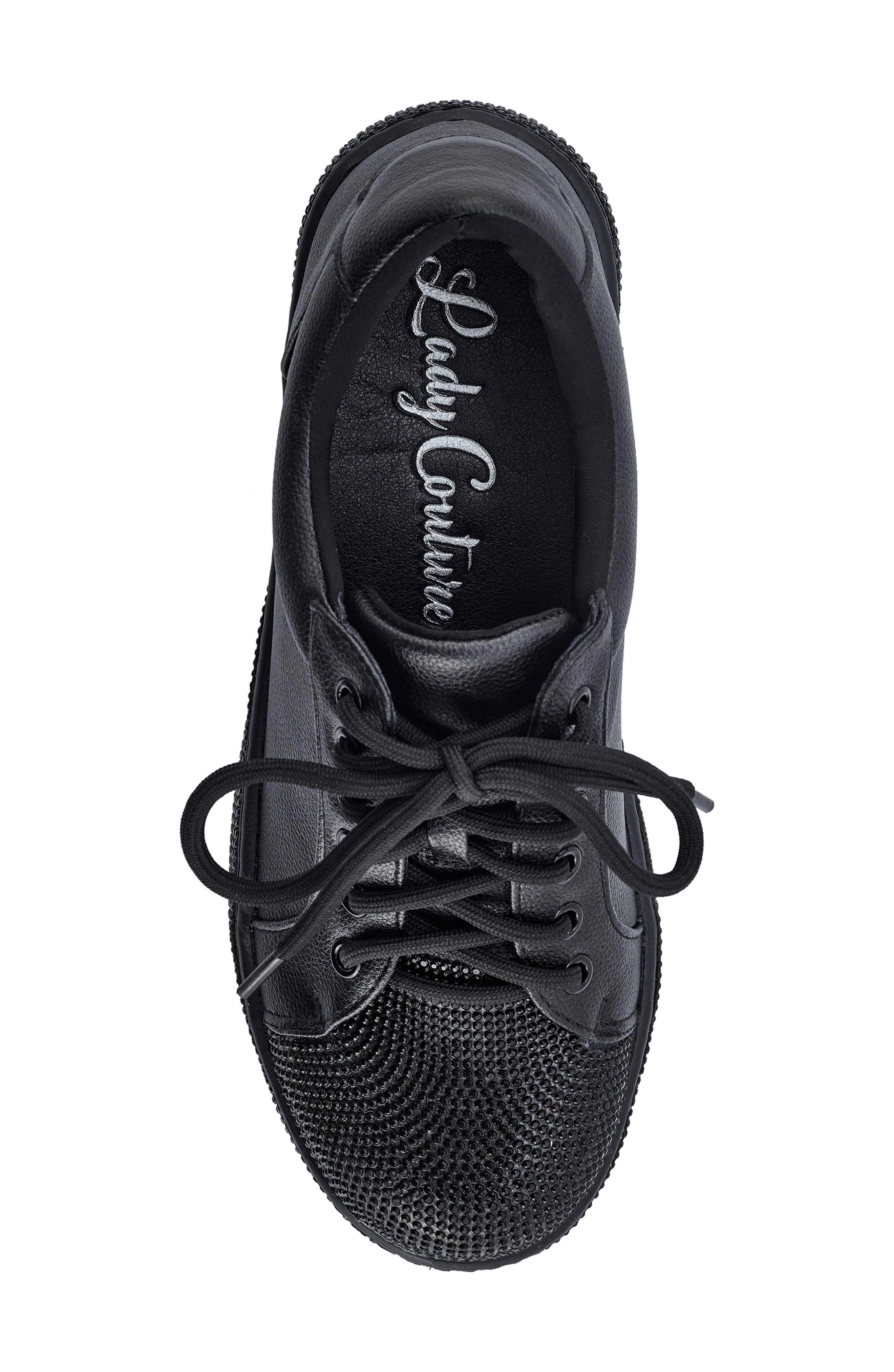 LADY COUTURE Legend Rhinestone Sneaker, Alternate, color, Black