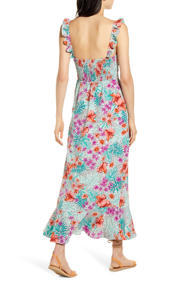 Flower Power Maxi Dress, Alternate, color, LAVENDER MINT