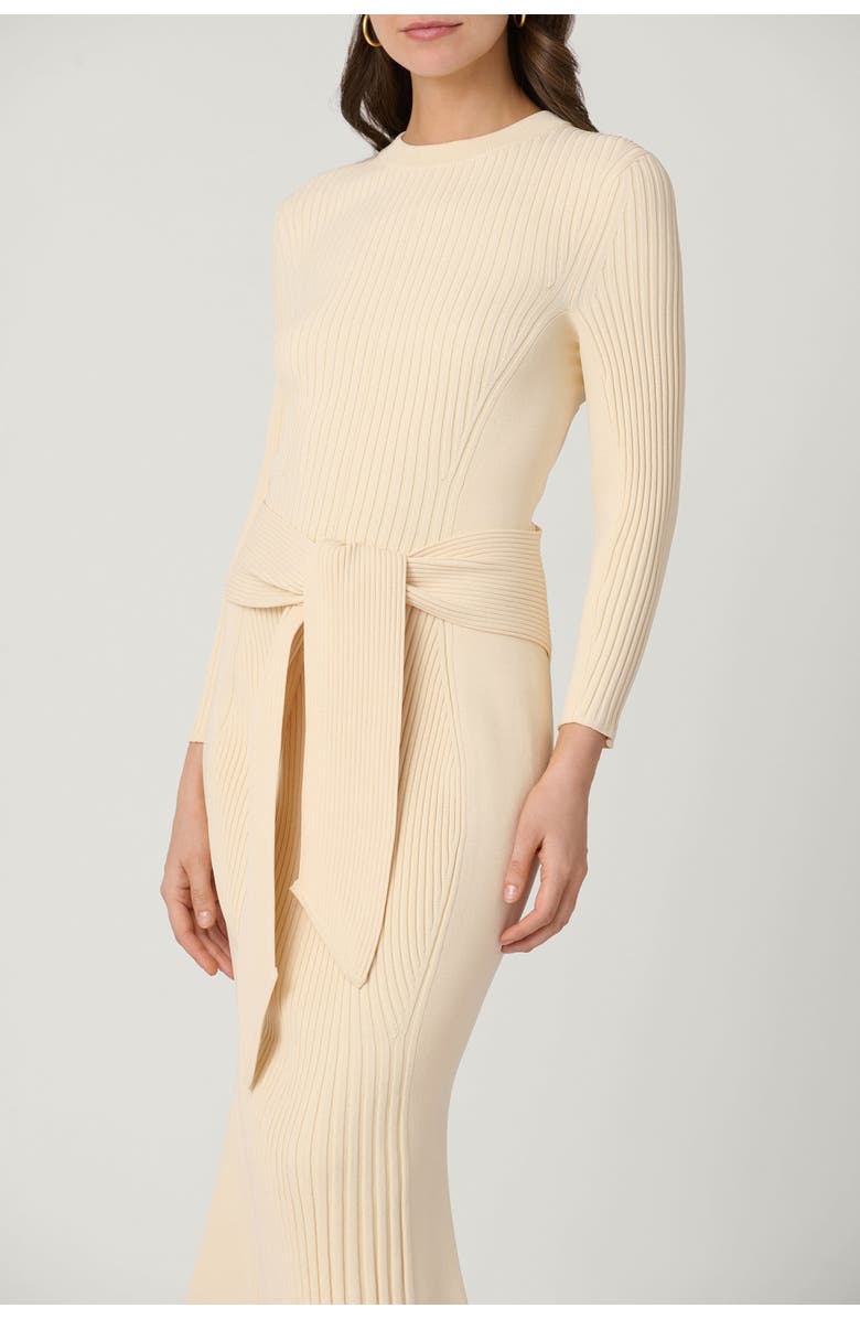 Shoshanna Sam Tie Knit Dress, Alternate, color, Cream