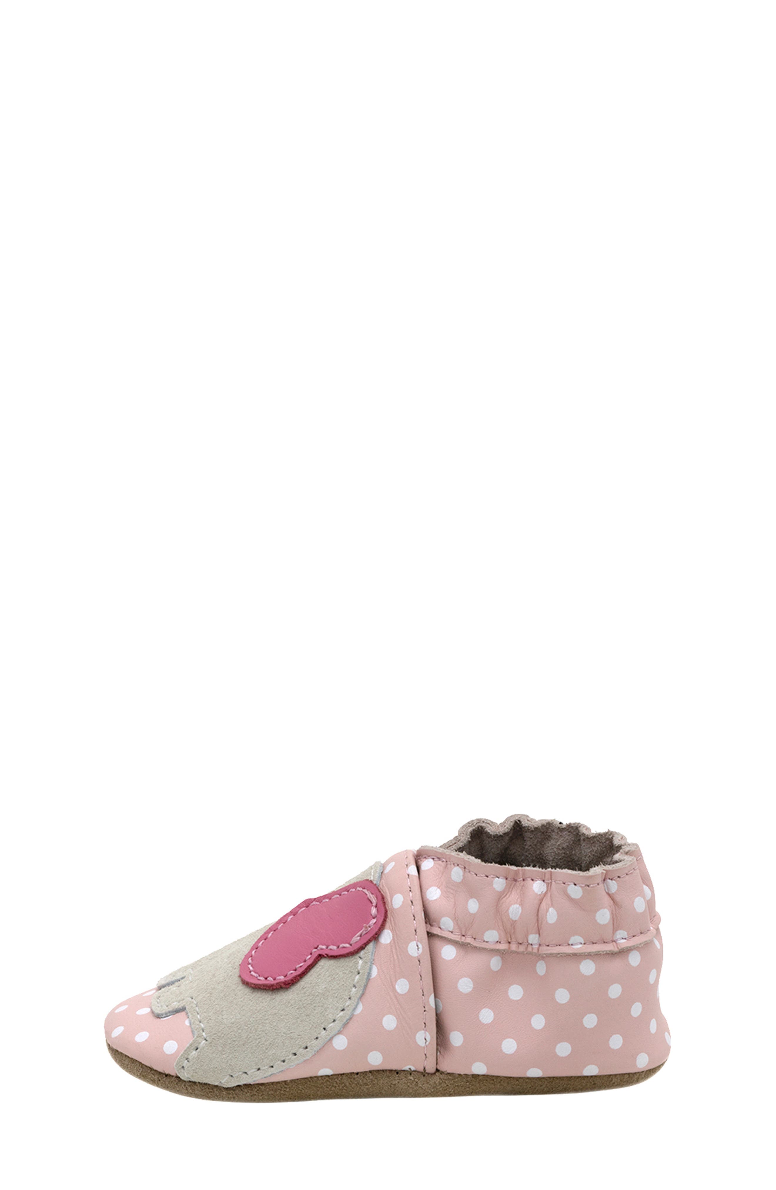 Robeez<sup>®</sup> Little Peanut Crib Shoe, Alternate, color, Pastel Pink