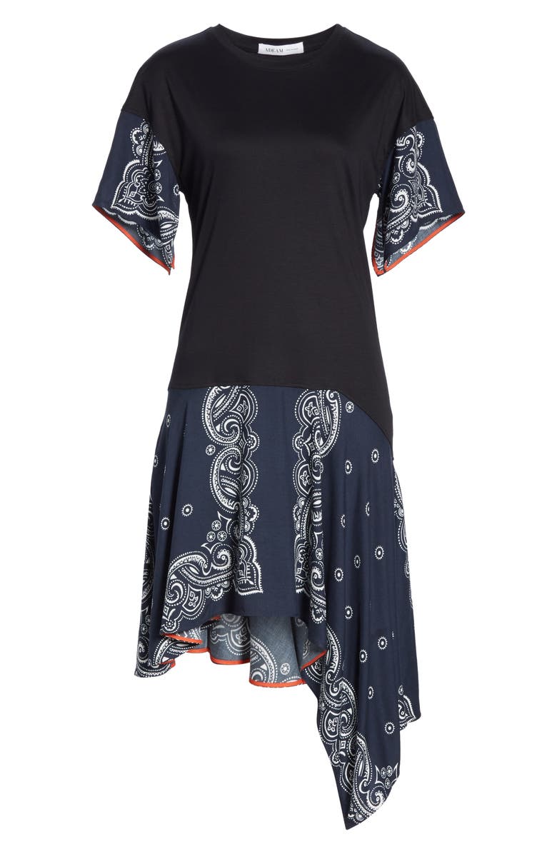 Adeam Handkerchief T-Shirt Dress, Alternate, color,