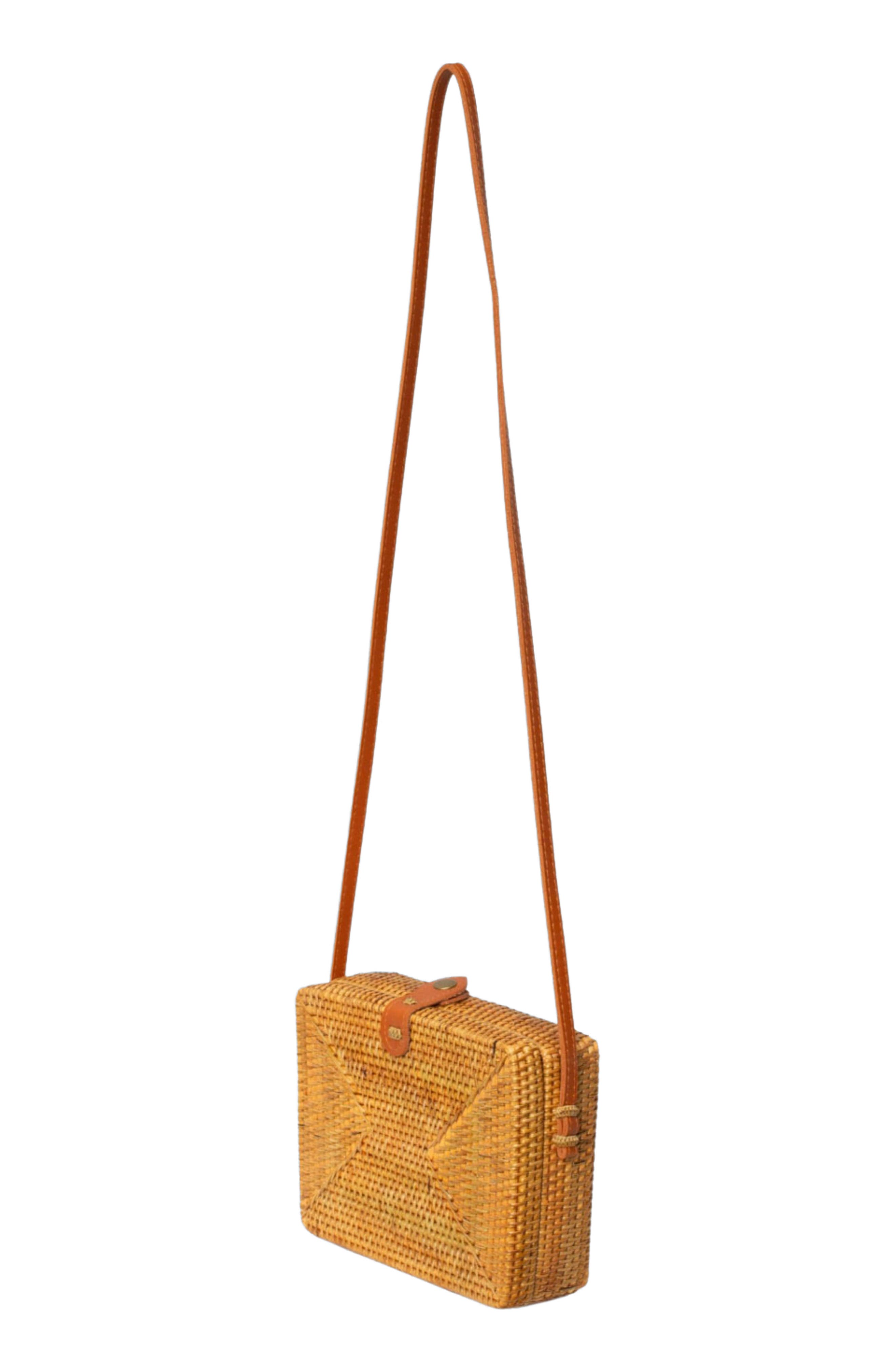 Jelavu Rae Handwoven Rattan Crossbody Bag, Alternate, color, Tan