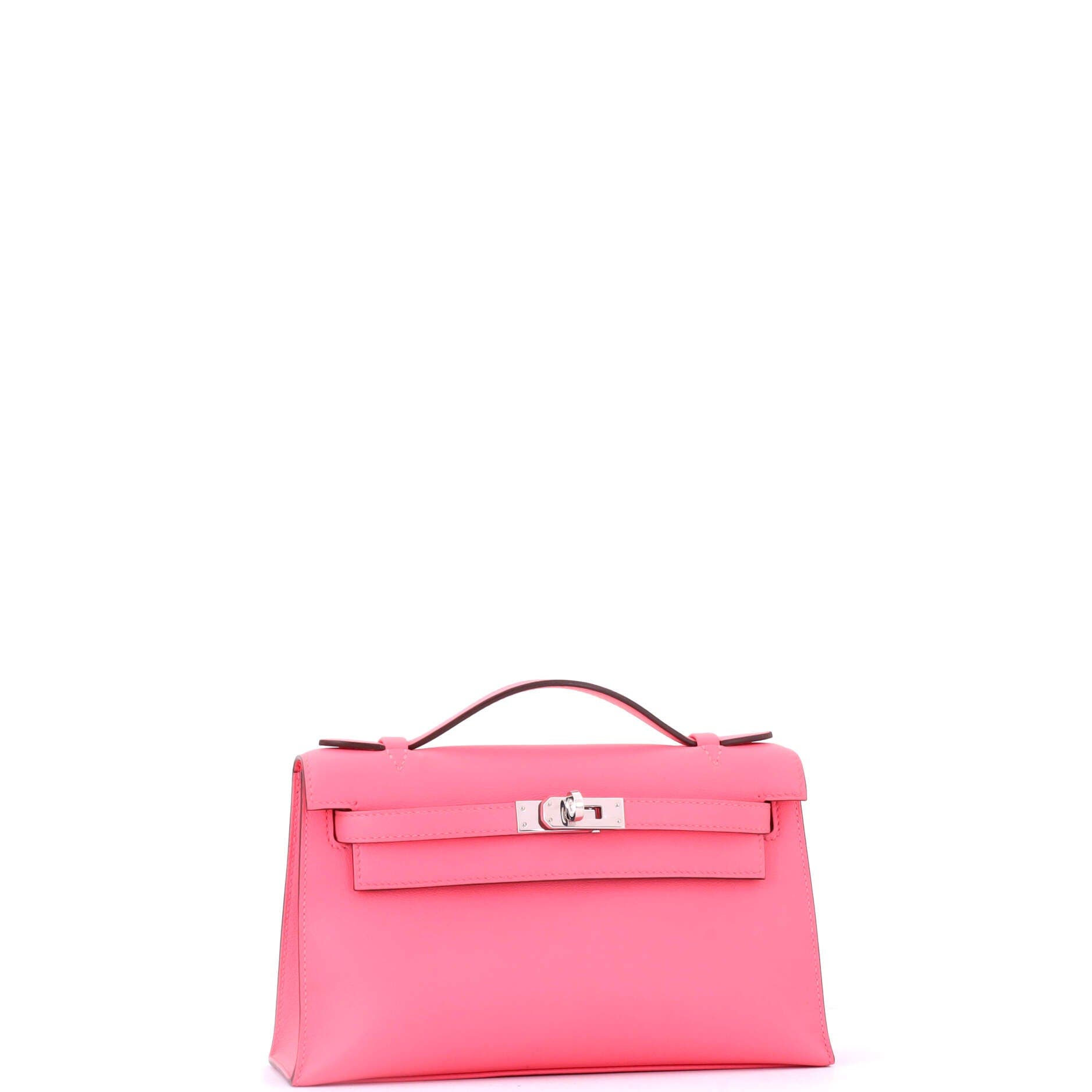 Pre-Owned Hermes Kelly Pochette Swift, Alternate, color, Rose Azalee