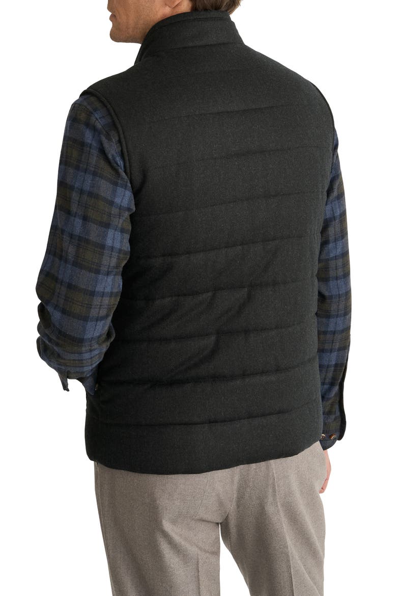 Padded Wool Vest, Alternate, color, MEDIUM GREEN