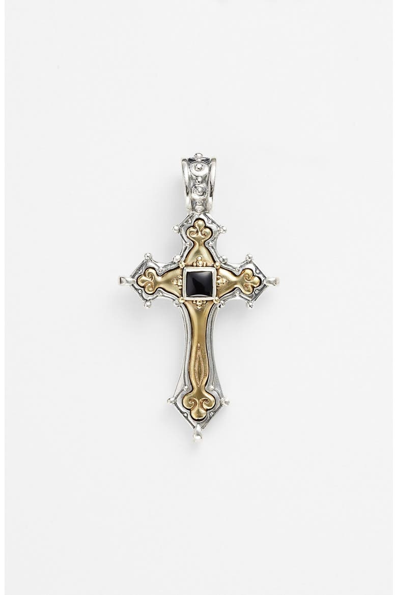 'Myrmidones' Cross Pendant, Main, color, SILVER