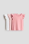 H&M 3-pack Flutter-sleeved Tops
