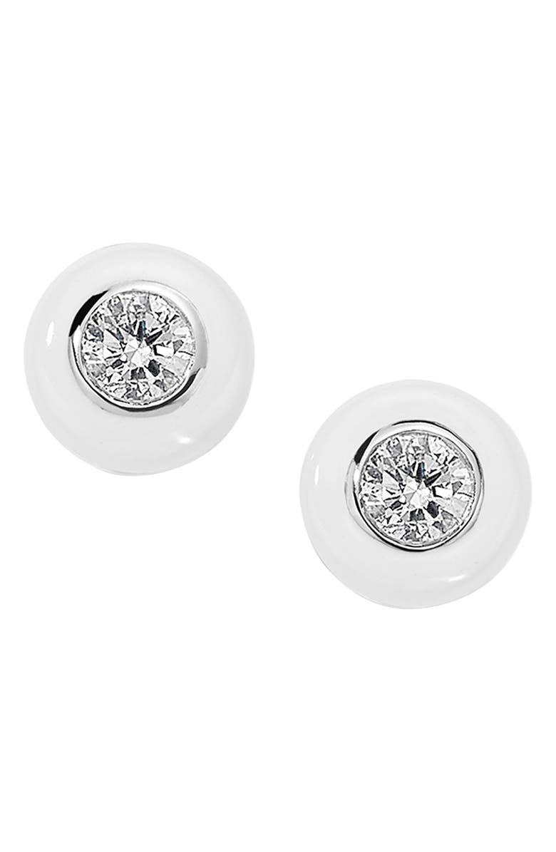 Ippolita Sterling Silver Carnevale Stardust Diamond Stud Earrings - 0.13 ctw, Main, color,