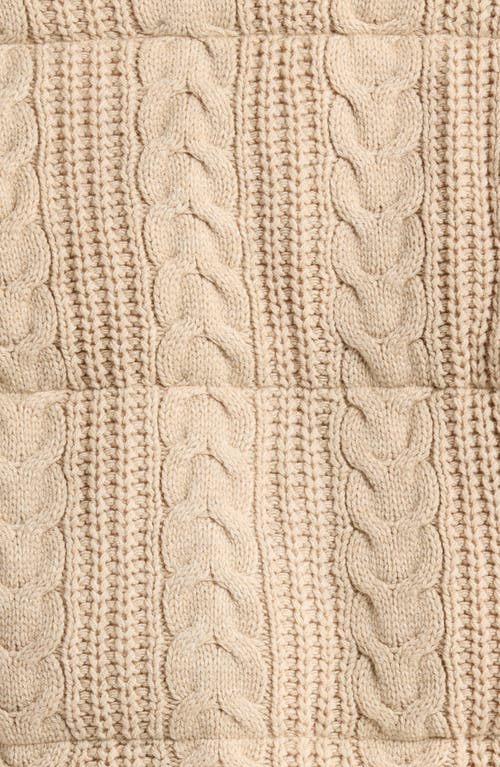 Marine Layer Alba Cable Cotton Blend Puffer Jacket In Brown