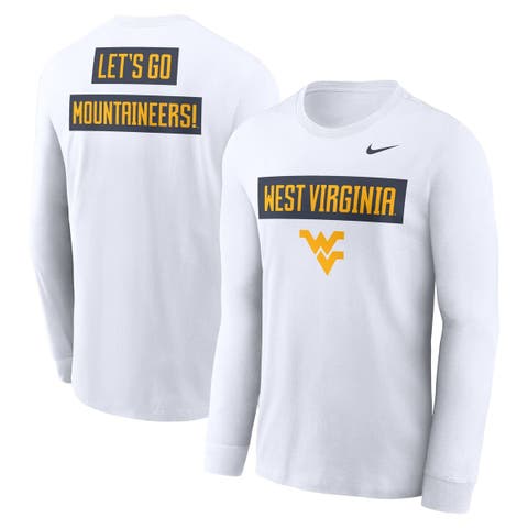 Men's Nike White West Virginia Mountaineers Two-Hit Classic Location Long Sleeve T-Shirt