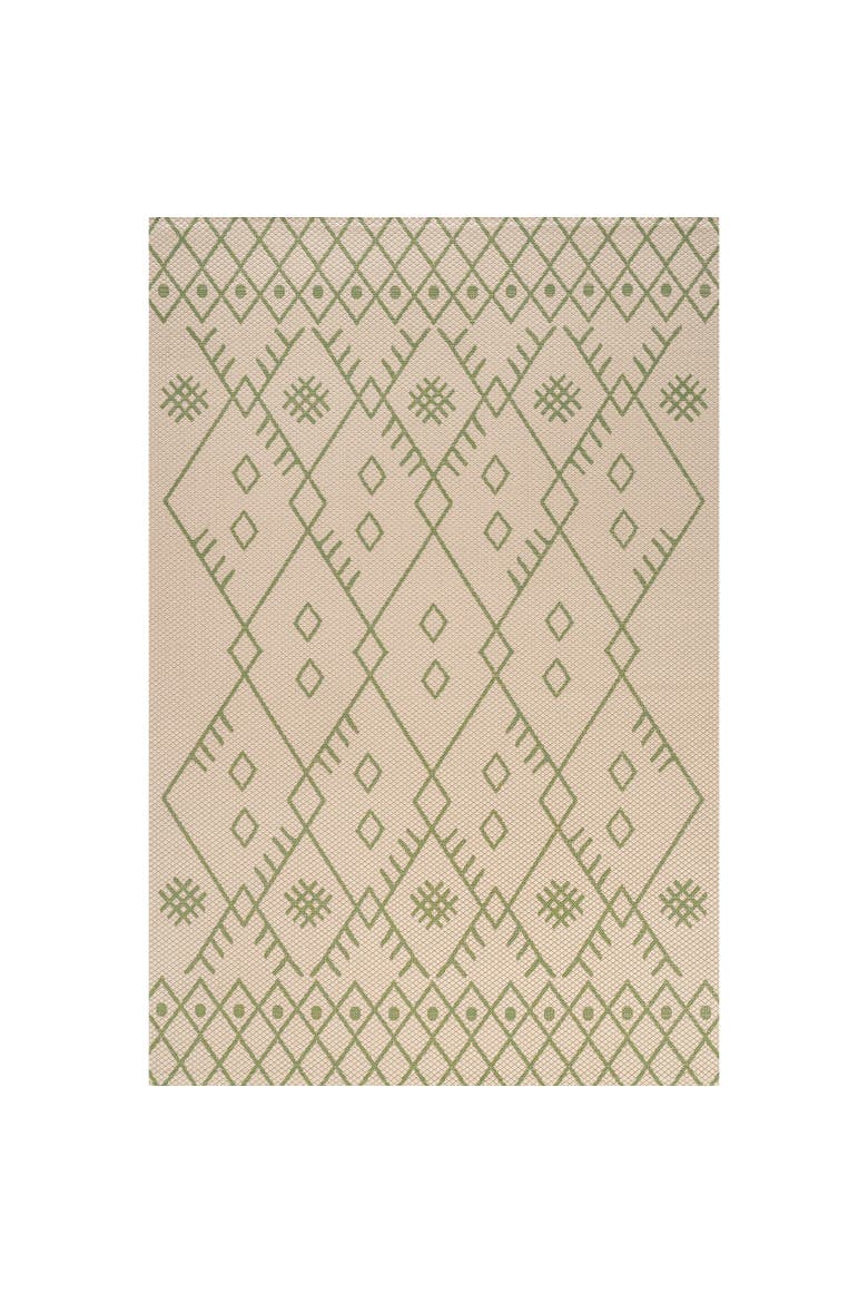 Boho Moroccan Indoor/Outdoor Area Rug, Main, color, Beige/Green