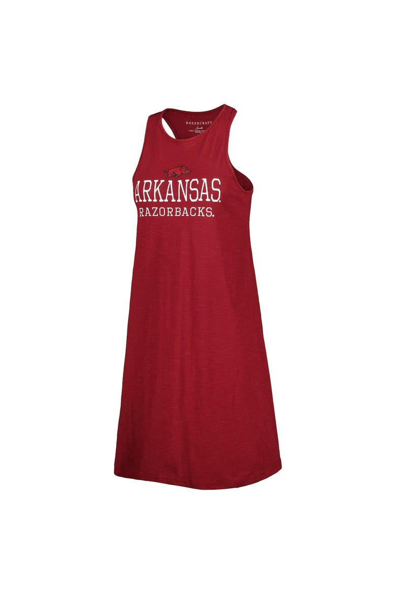 Women's Cardinal Arkansas Razorbacks Coastal Racerback Tank Dress, Alternate, color, Cardinal