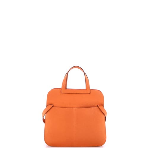 Pre-owned Hermes Hermes Halzan Bag Clemence 25 In Orange