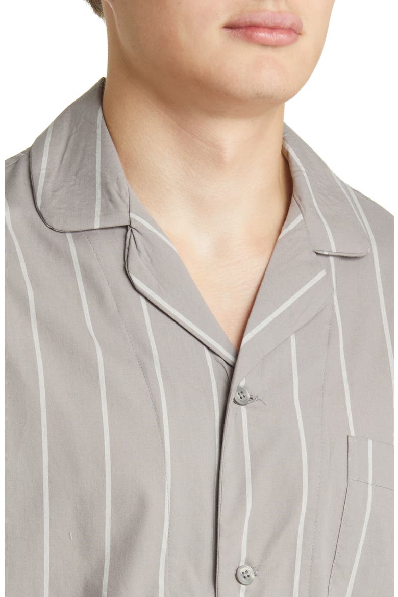 Men's Cotton Poplin Pajamas, Alternate, color, GREY FROST NANCY STRIPE
