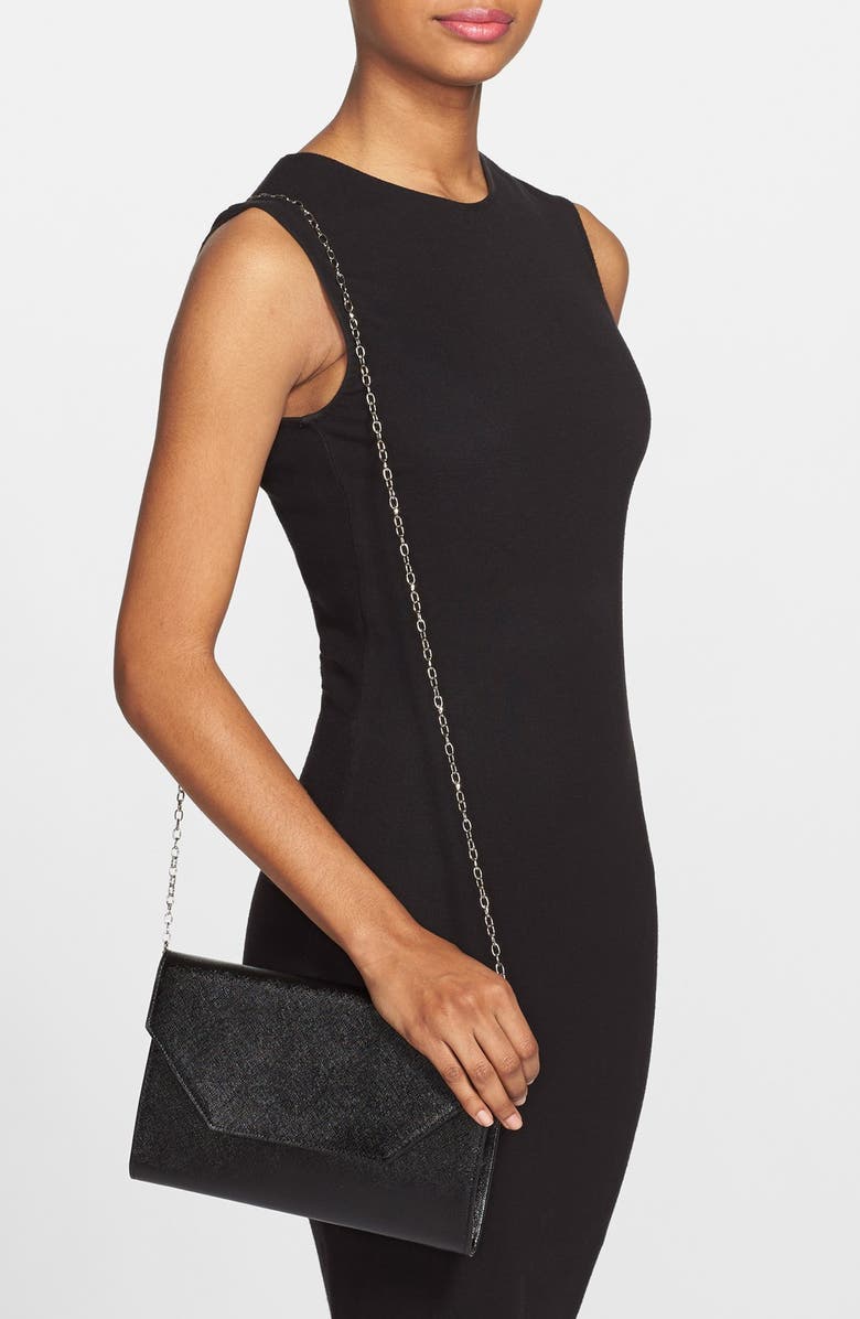 Halogen<sup>®</sup> Angled Leather Day Clutch, Alternate, color,