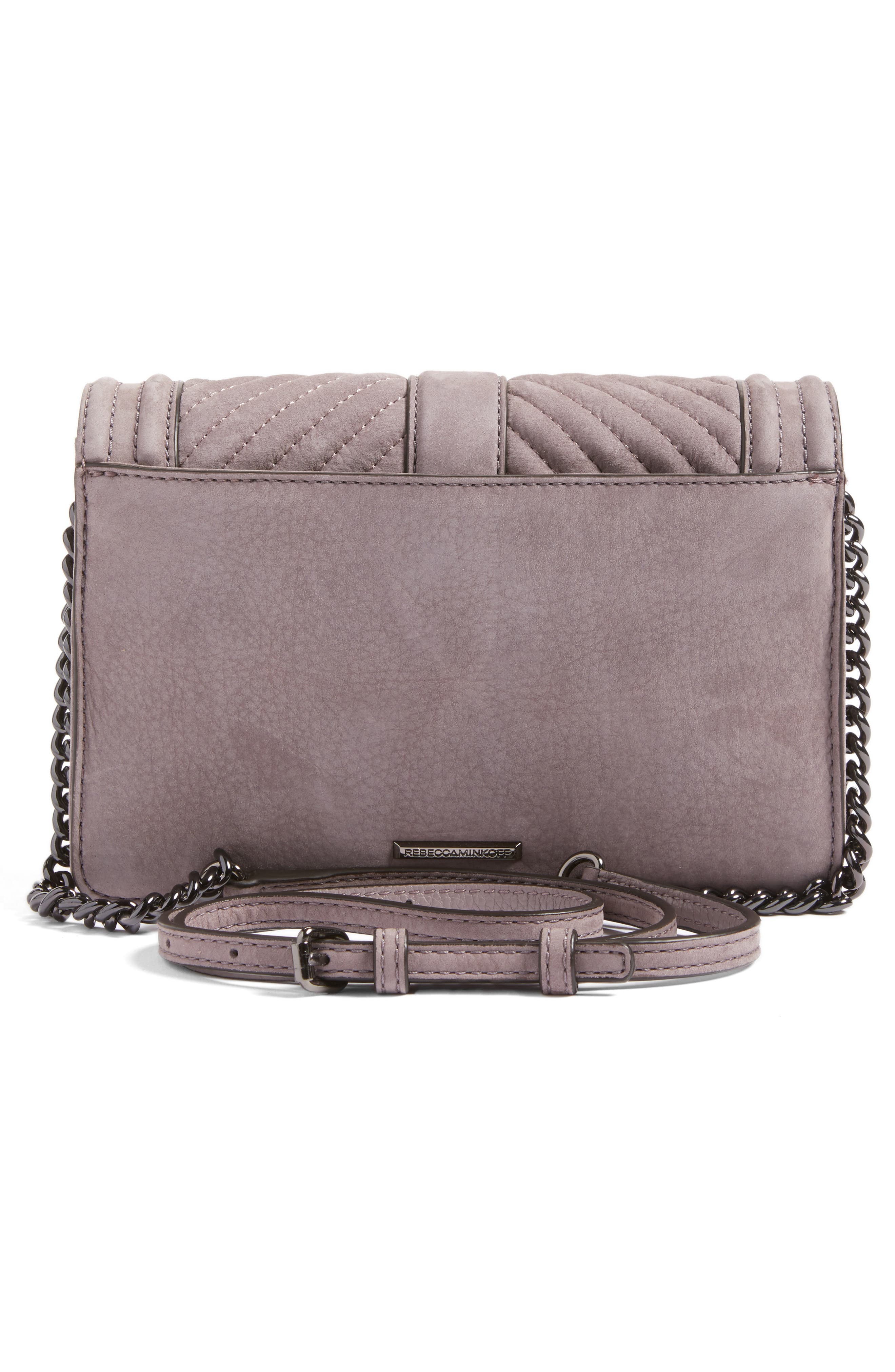 Small Love Nubuck Crossbody Bag (Nordstrom Exclusive), Alternate, color, LAVENDER/ GUNMETAL HARDWARE