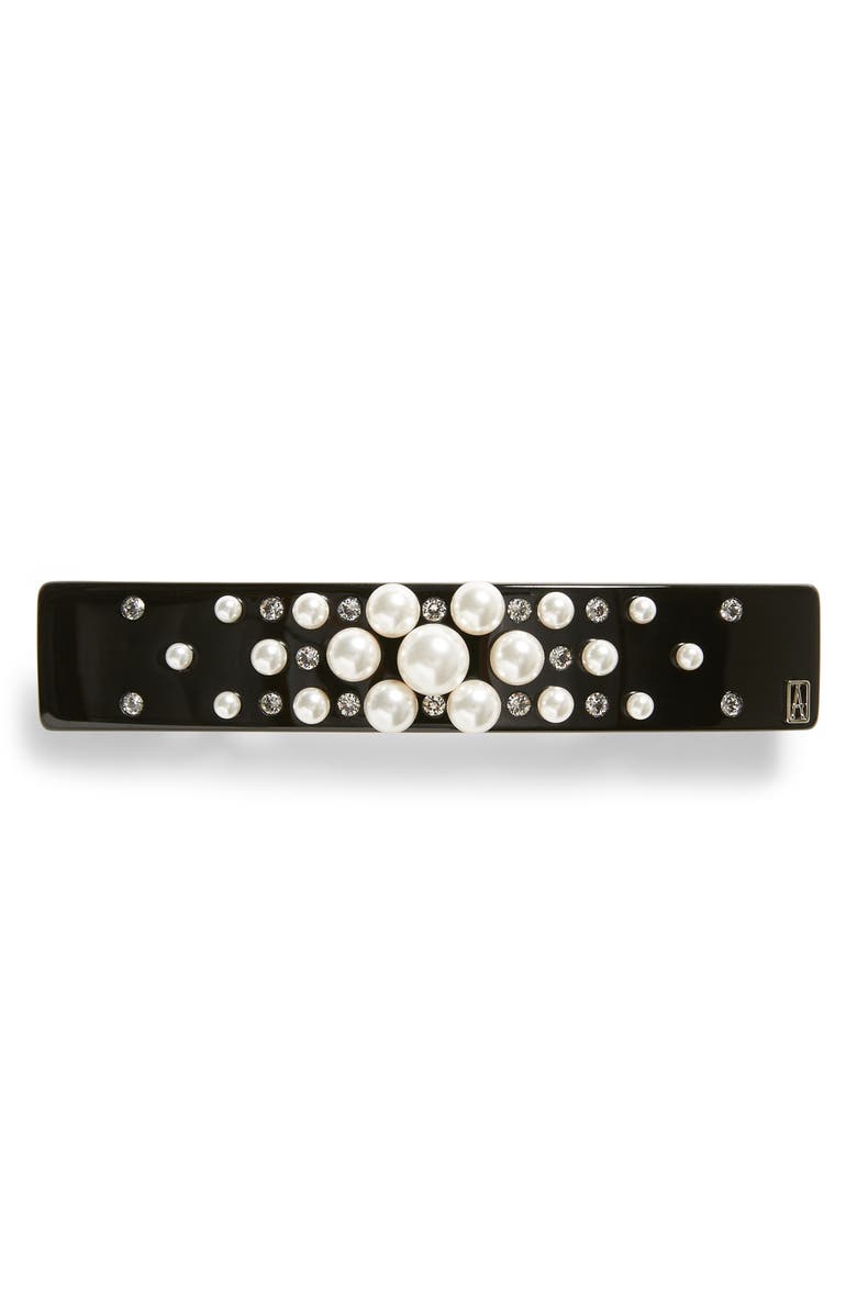 Alexandre de Paris Imitation Pearl Barrette, Main, color,