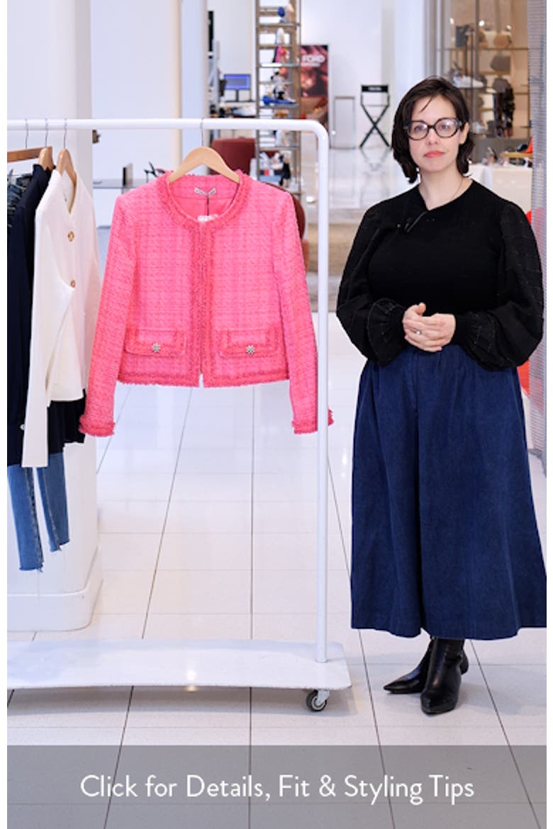 Landon Boxy Crop Tweed Jacket video