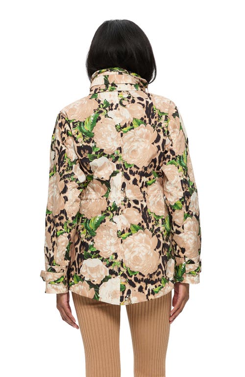 Gorski Lightweight Floral Printed Jacket With Concealed Hood In Multi