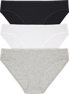 DKNY 3-Pack Cotton Blend Bikinis
