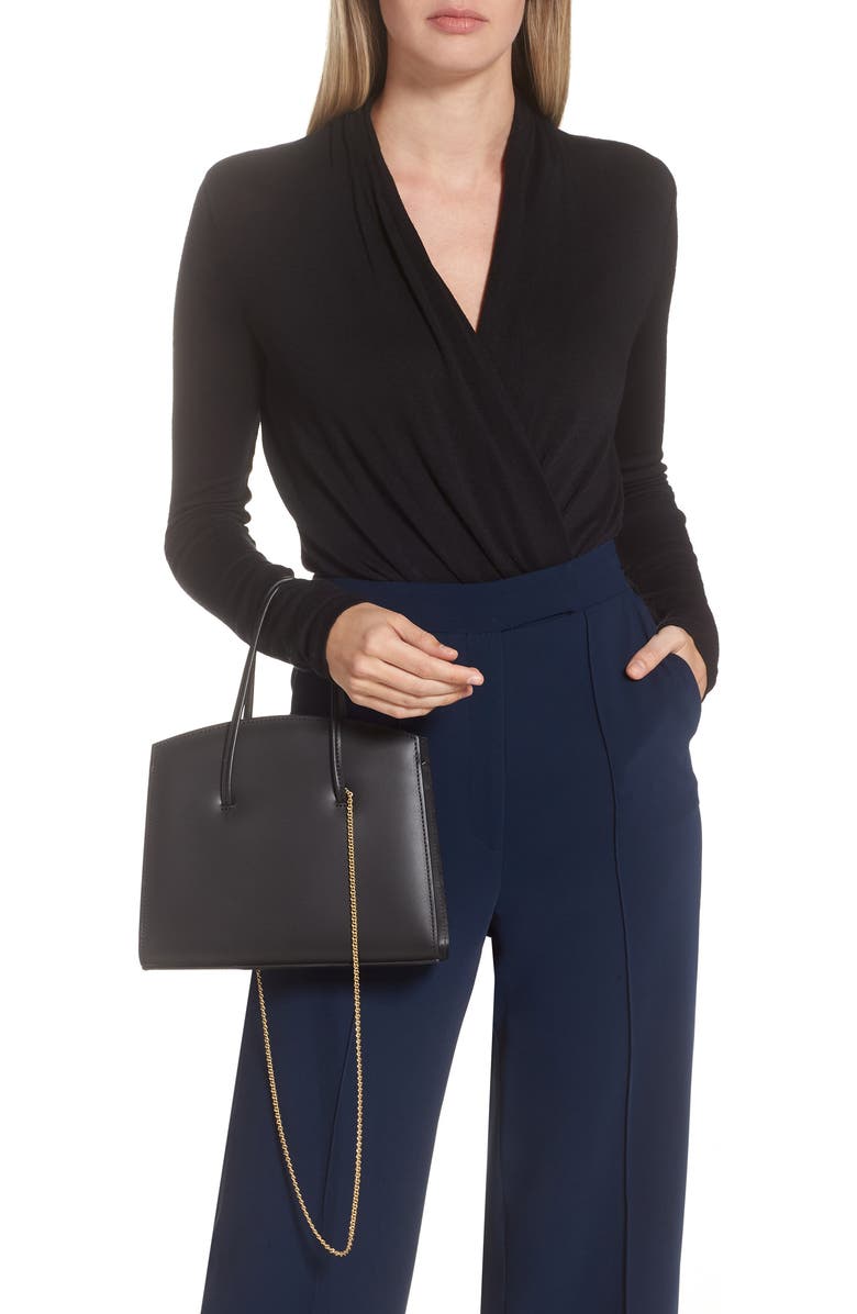 Little Liffner Mini Chained Minimal Leather Tote Bag, Alternate, color,