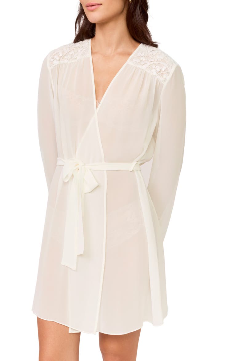 Isles Chiffon Robe, Alternate, color, IVORY