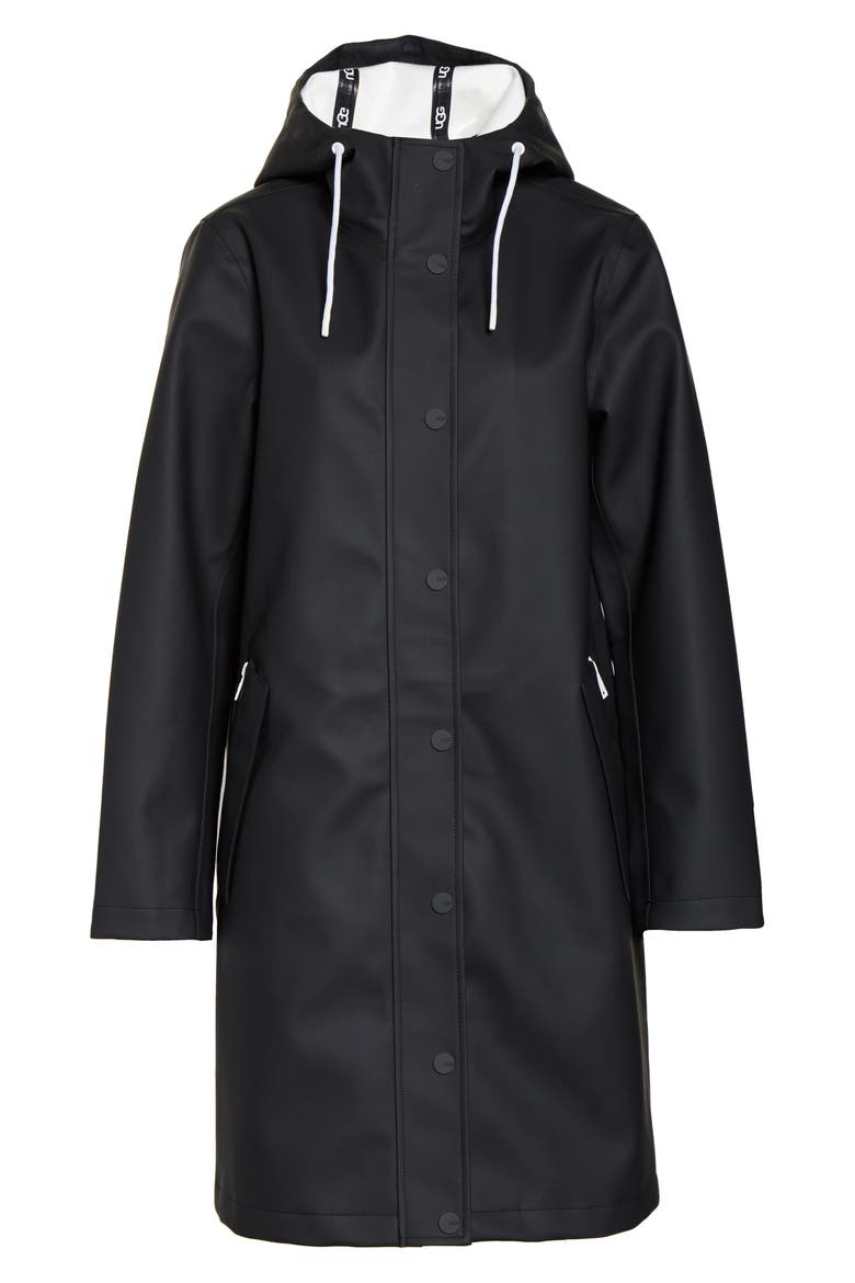 Zooey Waterproof Rain Jacket, Alternate, color, BLACK